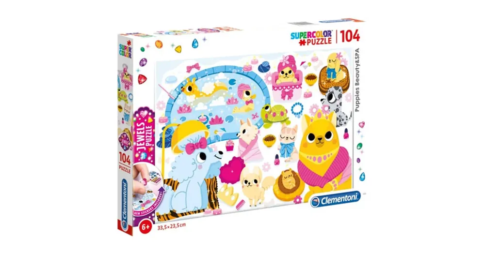 Kiskedvencek wellnesse 104 db-os puzzle strasszkövekkel – Clementoni Biztonságos vásárlás