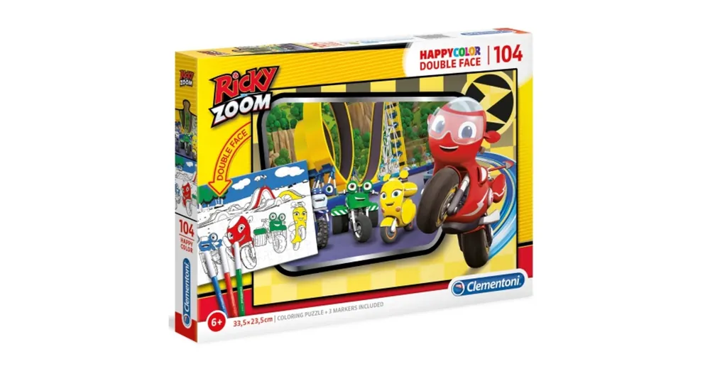Kihagyhatatlan ajánlat Ricky Zoom Double 2 az 1-ben 104 db-os színezhető kétoldalas puzzle – Clementoni