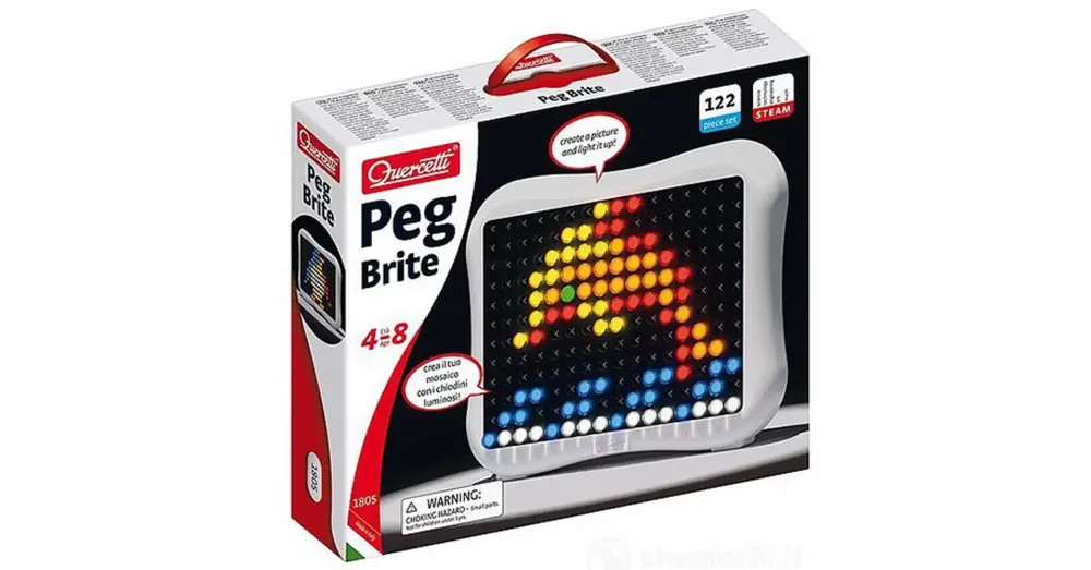 Quercetti Peg Brite világító kristály pötyi szett 122 db-os Népszerű