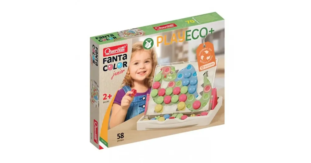 Újdonság Quercetti Play Eco Fantacolor junior pötyi készlet 58 db-os