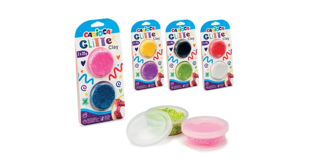 Glitter csillámos gyurma 2 db-os csomag többféle változatban 2×20g – Carioca Biztonságos vásárlás