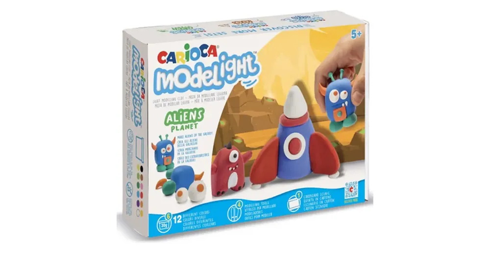 Biztonságos fizetés Modelight Maxi Play Box Űrlények gyurma szett – Carioca