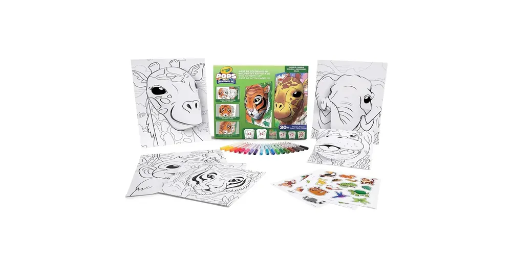Crayola POP‘s 3D-s foglalkoztató színező füzet megakészlet – Dzsungel Korlátozott ajánlat