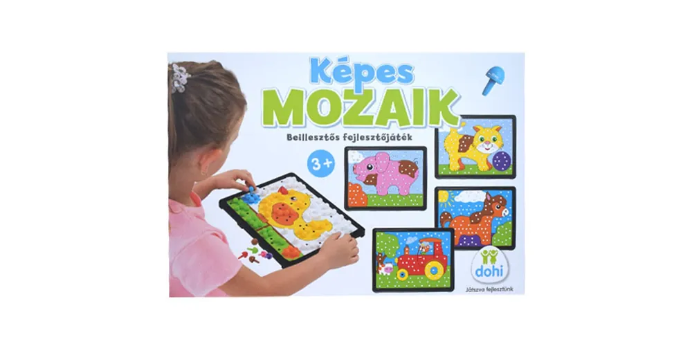 Képes nagy mozaik beillesztős fejlesztőjáték Újdonság