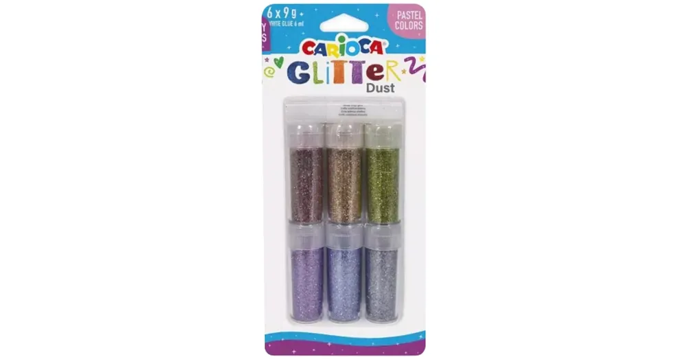 Carioca Glitter Dust 6 db-os csillámpor szett tégelyben – Pasztell színek Akció