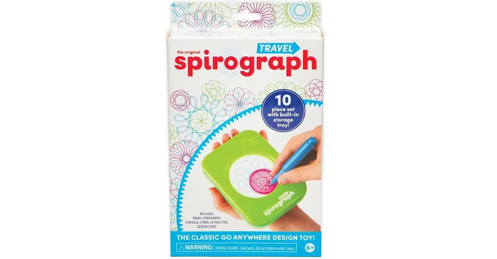 Szezonális akció Spirograph Utazó spirográf tárolóval kompakt méretben 10 db-os szett