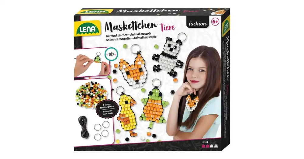 LENA DIY kulcstartó készítő állatos gyöngyfűző szett Olcsó