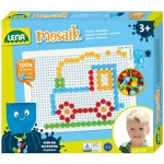 LENA Mosaik Áttetsző pötyi kreatív szett 10 mm 100 db-os Prémium