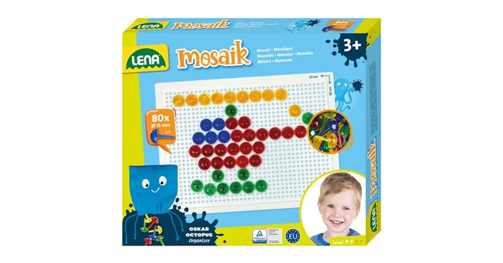 Legjobb ár LENA Mosaik Átlátszó pötyi kreatív szett 15 mm 80 db-os