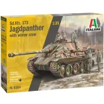 Italeri 1/35 Sd.Kfz.173 Jagdpanther tank legénységgel téli egyenruhában makett Biztonságos fizetés