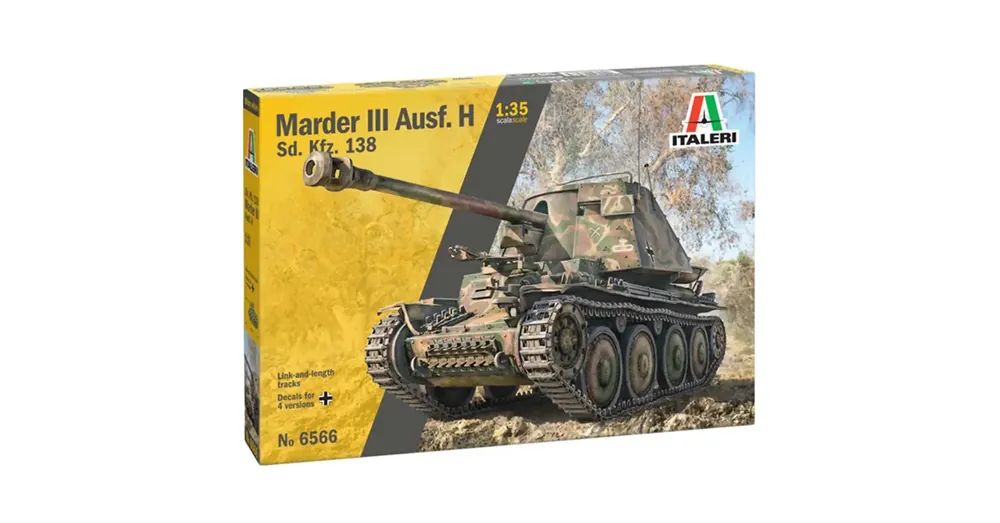 Italeri 1/35 Marder III Ausf. H Sd.Kfz.138 tank makett Akciós ár