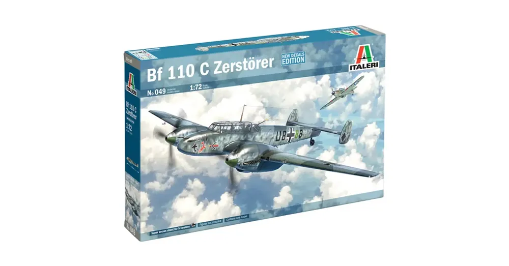 Italeri 1/72 Bf 110 C Zerstörer vadászrepülőgép makett Akció