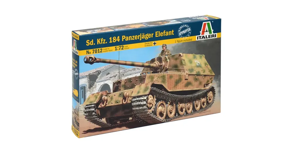 Italeri 1/72 Sd. Kfz. 184 Panzerjäger Elefánt harckocsiromboló tank makett Expressz szállítás