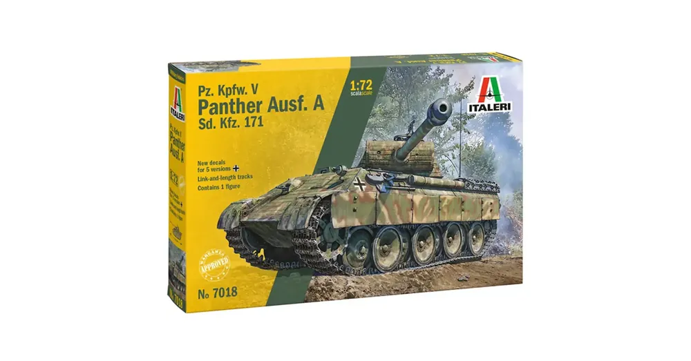 Biztonságos fizetés Italeri 1/72 Pz. Kpfw. V Panther Ausf. A Párduc tank makett