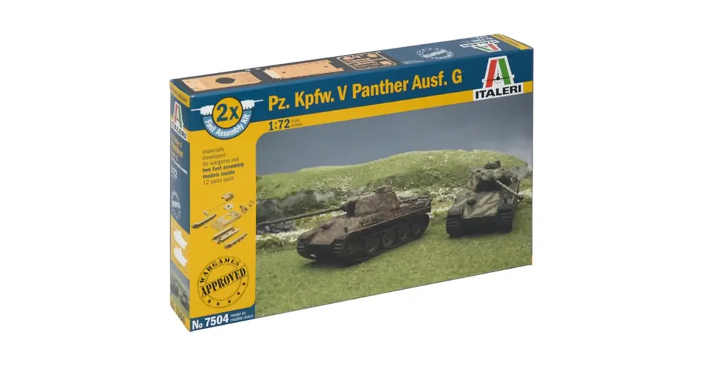 Prémium Italeri 1/72 Pz. Kpfw. V Panther Ausf. G Párduc tank 2 db-os makett szett