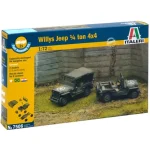 Italeri 1/72 Willys Jeep 1/4 ton 4×4 katonai járművek 2 db-os makett szett Vásárlói kedvenc