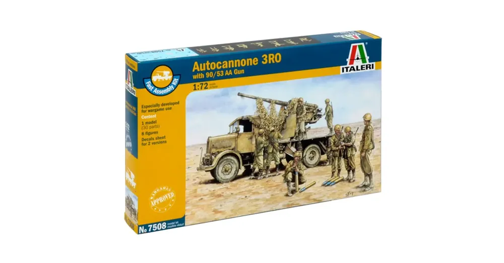 Italeri 1/72 Autocannone 3RO légvédelmi löveg 8 db figurával makett szett Bestseller