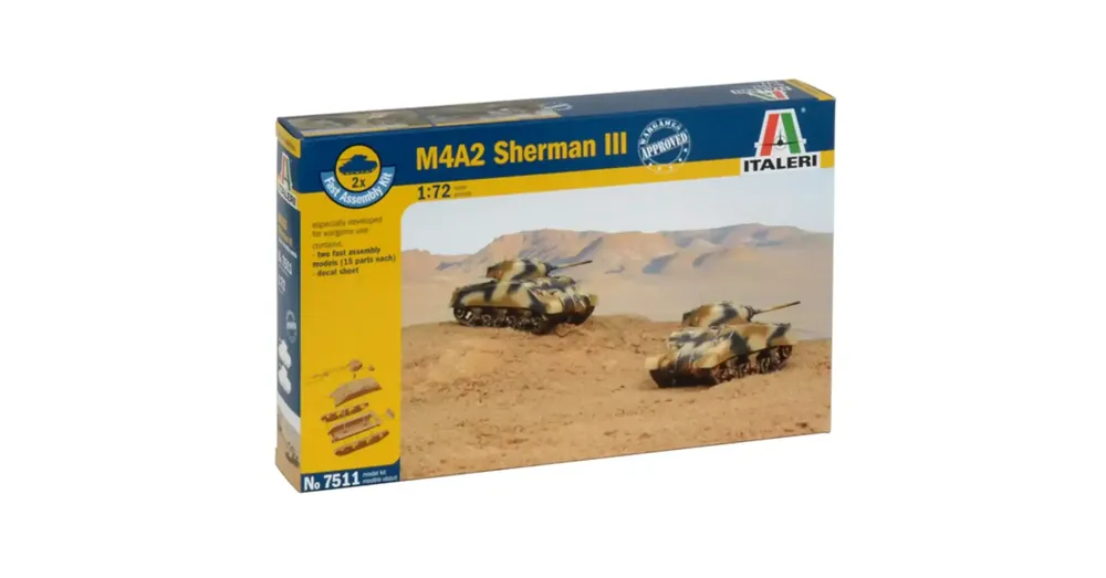 Italeri 1/72 M4A2 Sherman III tank 2 db-os makett szett Utolsó esély