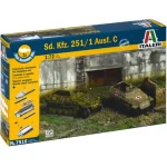 Legkelendőbb Italeri 1/72 Sd. Kfz. 251/1 Ausf. C féllánctalpas páncélozott járművek 2 db-os makett szett