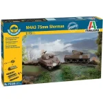 Szuper akció Italeri 1/72 M4A3 75 mm Sherman tank 2 db-os makett szett