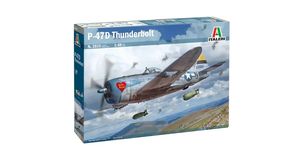 Végkiárusítás Italeri 1/48 P-47D Thunderbolt repülőgép makett