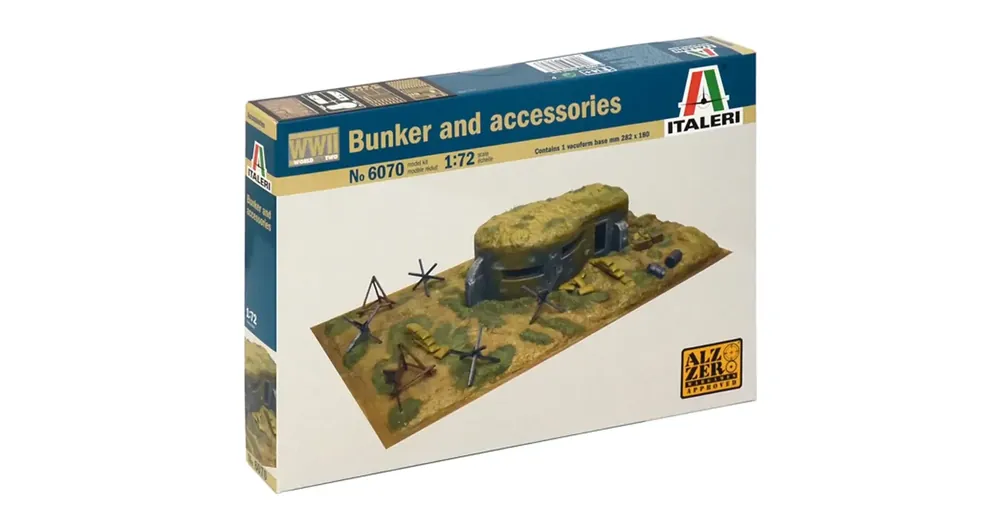 Prémium Italeri 1/72 Bunker és tereptárgyak dioráma szett