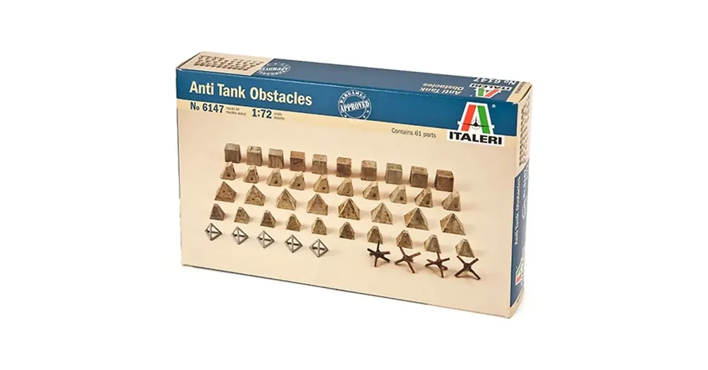 Italeri 1/72 Tankelhárító akadályok dioráma szett Prémium