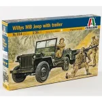 Utolsó esély Italeri 1/35 Willys MB katonai Jeep utánfutóval jármű makett
