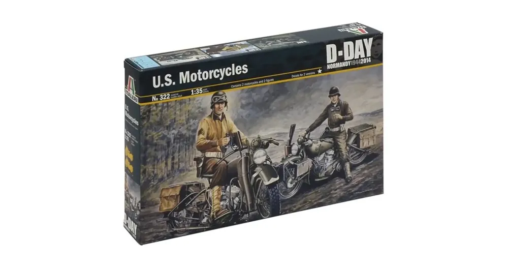 Ne maradj le Italeri 1/35 U.S. Motorcycles 2 db katonai motorkerékpár makett