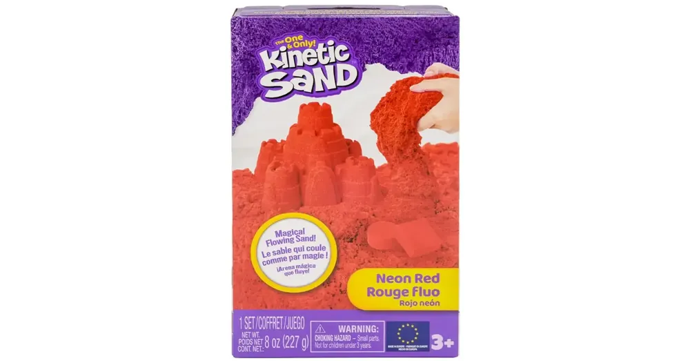Olcsóbb Kinetic Sand Neon piros homokgyurma formákkal – Spin Master