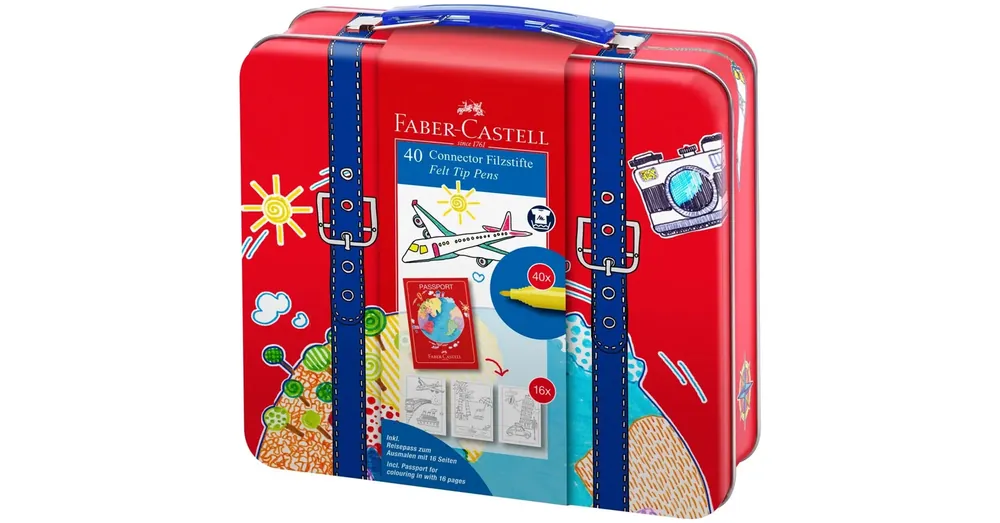 Árengedmény Faber Castell Connector filctoll készlet 40 db-os kis bőröndben