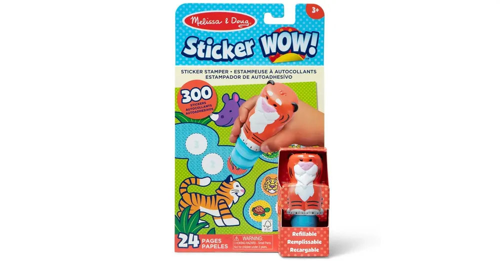 MelissaDoug Sticker WOW! Matrica pecsételő – Tigris – Spin Master Gyors szállítás