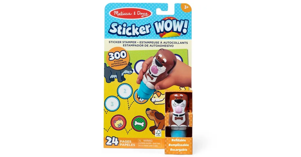 Legkelendőbb MelissaDoug Sticker WOW! Matrica pecsételő – Kutya – Spin Master