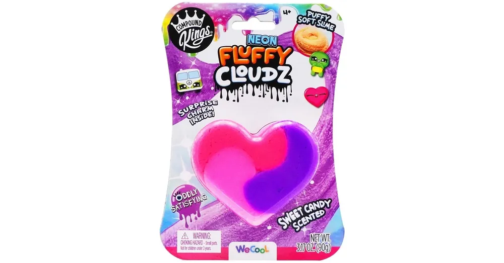 Biztonságos vásárlás Compound Kings Neon Fluffy Cloudz illatos felhő slime – Cukorka szív