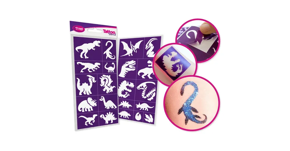TyToo Dinoszauruszok csillámtetoválás sablon szett 21 db Csak ma