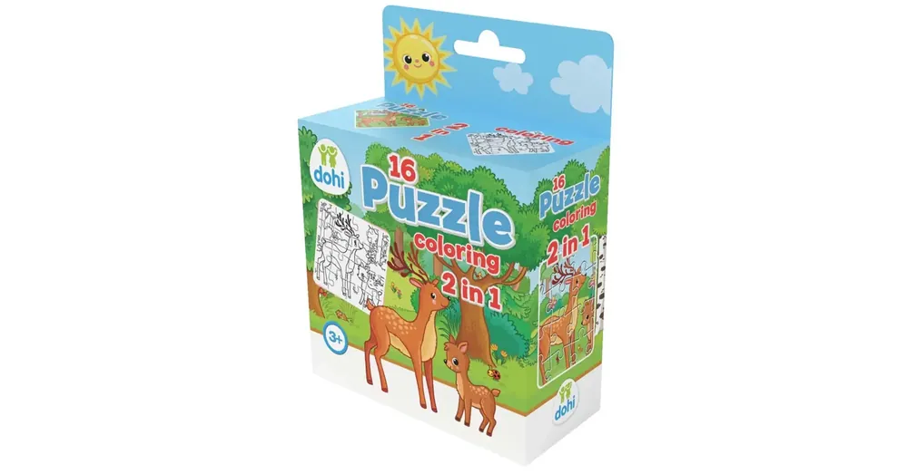 Azonnal elérhető 16 Darabos Színezős Puzzle 2 az 1-ben – Szarvas