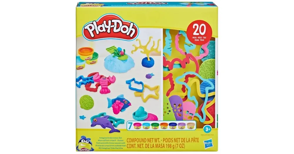 Szuper ajánlat Play-Doh 20 db-os víz alatti világ gyurmaszett 7 tégely színes gyurmával – Hasbro