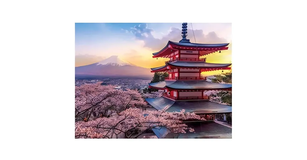 Gyémántszemes kirakó Japán pagoda gyémántfestő szett 30×40 cm Legnépszerűbb