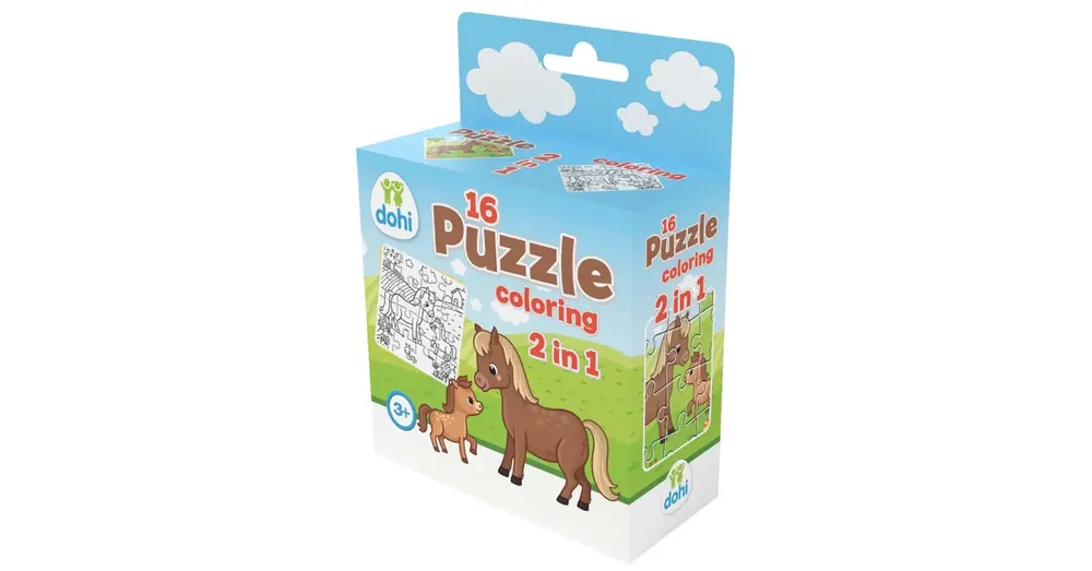 16 Darabos Színezős Puzzle 2 az 1-ben – Póni Legkelendőbb