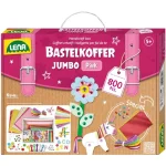 Akció LENA Jumbo rózsaszín barkácskoffer 800 db-os kreatív játékszett