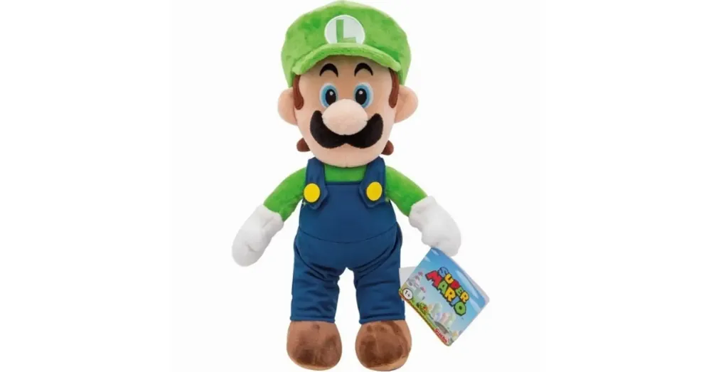 Super Mario Luigi plüssfigura 30 cm-es méretben Különleges ajánlat