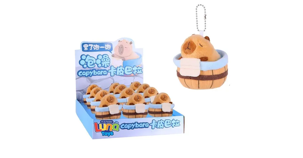 Vedd meg most Luna Capybara hordóban plüss kulcstartó figura 1 db