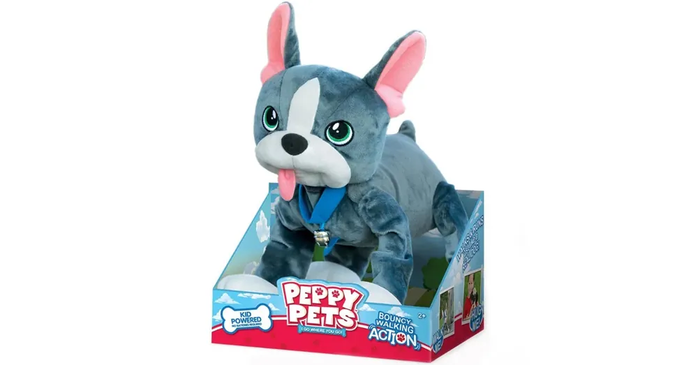 Azonnal elérhető Peppy Pets Francia bulldog plüss kutya pórázzal 28cm