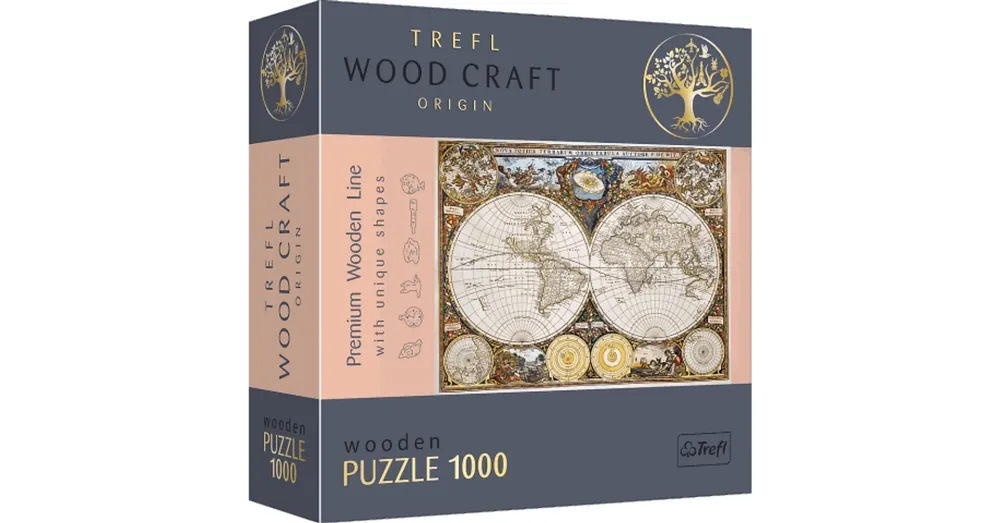 Wood Craft Régi térkép 1000 db-os prémium fa puzzle – Trefl Ajánlat