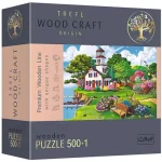 Wood Craft Nyári kikötő fa puzzle 500+1 db-os – Trefl Expressz szállítás