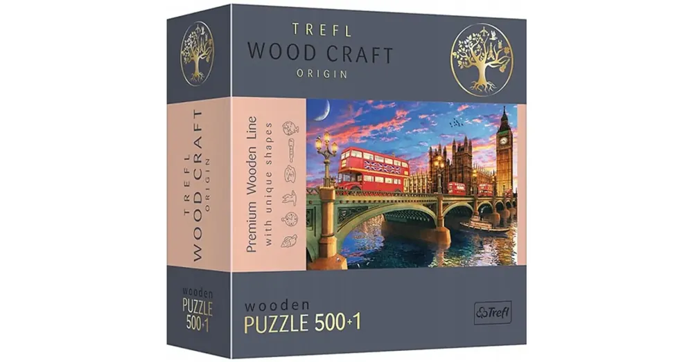 Újdonság Wood Craft Westminster, Big Ben, London fa puzzle 500+1 db-os – Trefl