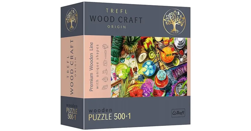Wood Craft Színes koktélok fa puzzle 500+1 db-os – Trefl Azonnal elérhető