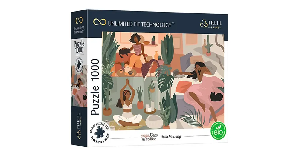 Yoga, Cats, Coffee Helló reggel 1000 db-os UFT puzzle – Trefl Árcsökkenés