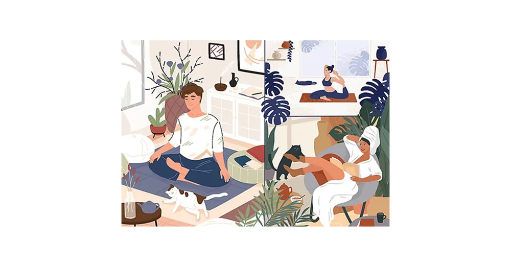 Gyors kiszállítás Yoga, Cats, Coffee Szellemi béke 1000 db-os UFT puzzle – Trefl