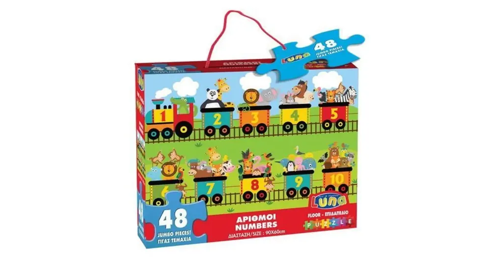 Szuper ajánlat Vidám számok 48 db-os puzzle szőnyeg 90×60 cm